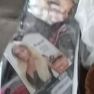 Michael Kors blurred white and tan bag (image unclear)